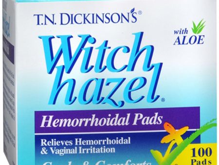 HUMPHREYS - T.N. Dickinson Hemorrhoidal Pads - 100 Pads Cheap